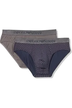 Emporio Armani Herren Classic Pattern Mix 2-Pack Brief Slip, , L