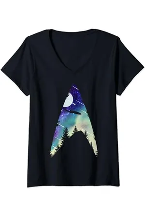 Star Trek : The Next Generation Starfleet Galactic Insignia T-Shirt mit V-Ausschnitt