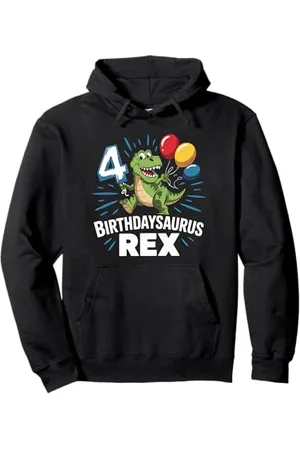 Graphic 365 Rex Geschenk zum 4. Geburtstag für Jungen Pullover Hoodie
