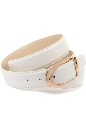 Anthoni Crown Damen Ledergürtel in Weiß GO43BT90 Gürtel, , 110