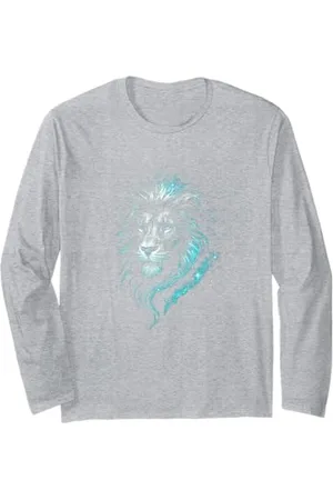 Nature Afrika Löwenkopf Augen Mähne Wildlife Großkatze Dschungel Langarmshirt