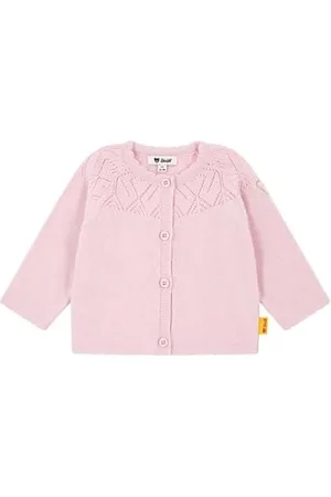 Steiff Strickjacke EU Größe 68 , Strick-Jacke, Kinderjacke mit Knopfleiste für leichtes Anziehen, warme und bequeme Strickjacke, waschmaschinenfest