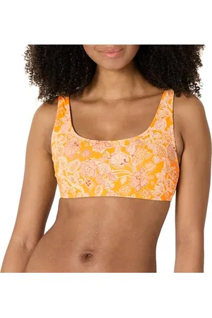 Amazon Damen Bauchfreies Schwimmoberteil mit U-Ausschnitt, , 36