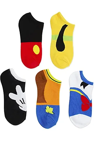 Disney Damen Mickey Mouse No Show, 5 Stück Lässige Socke, , Einheitsgröße (5er Pack)