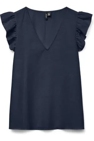 VERO MODA Vmjanie Flounce Ss Top WVN Ga