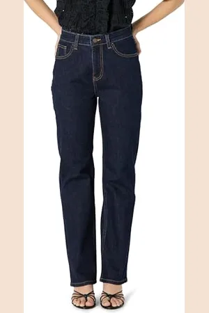 THE DROP Janine Slim Straight Leg Jeans, , 54