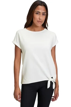 Betty Barclay Damen Halbarm-Shirt mit Schleifenknoten Rohweiß,36