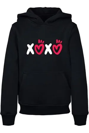 Merchcode Mädchen Kapuzenpullover, 65% Baumwolle, 35% Polyester, Black, 158-164