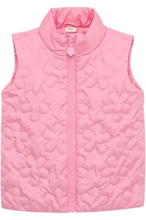 QS by s.Oliver Steppweste mit Blümchen-Muster und Eingrifftaschen pink 116