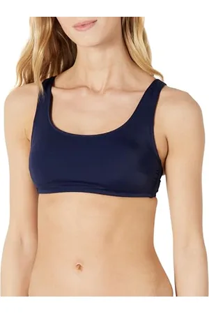 Amazon Damen Bauchfreies Schwimmoberteil mit U-Ausschnitt, , 36