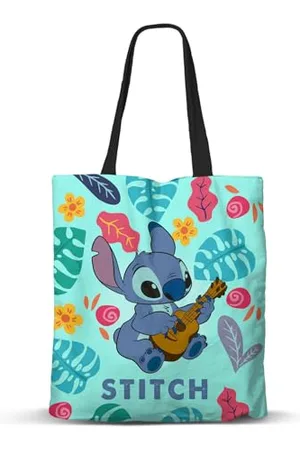 Disney Lilo und Stitch Guitar-FAN Shopping Einkaufstasche, Grün, 33 x 40 cm