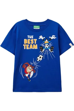 Benetton Jungen T-Shirt 3I1XG10GZ Kurzarm Shirt,