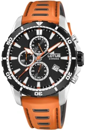 Lotus Uhr Für Herren 18600/2 Color Silber Edelstahl Case OrangeSilikon Band