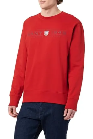 GANT Herren Graphic C-Neck Sweat Sweatshirt, , L