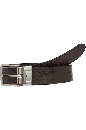 Calvin Klein Jeans Herren FL CL RO REV LTHR Belt 35MM Gürtel, Black Pebble/Bitter Brown Pebble, 135