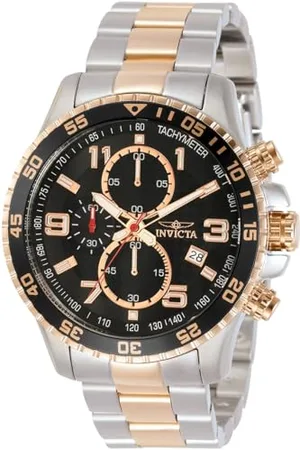 Invicta Specialty 14877 Herren Uhr - Wasserdicht - Analog - Quarzuhrwerk - Edelstahl mit schwarzen zifferblat - 45mm