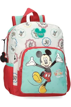 Disney Joumma Bags, Mickey Best Friends Together, Schulrucksack, Kindergartenrucksack, aus Polyester, mit Tragegriff Oben, Breiten und verstellbaren Schulterriemen, Mehreren Taschen