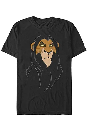 Disney Unisex The Lion King Big Face Scar Organic Short Sleeve T-shirt, , XL