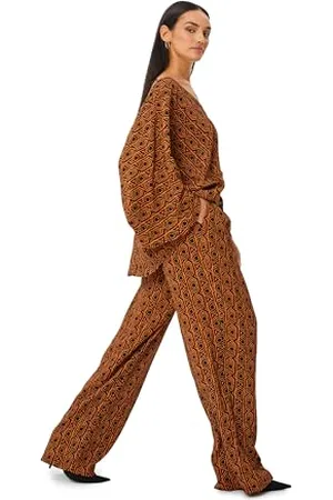 Koton Women Tassel Detail High Rise Wide Leg Drawstring Trousers