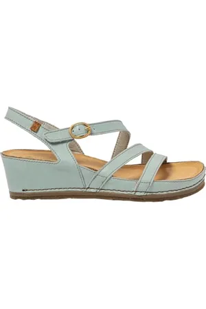 El Naturalista Damen N5855 PICUAL Durchgängies Plateau Sandalen mit Keilabsatz, Blue, 42 EU