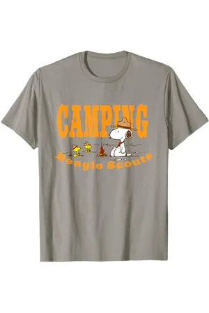 Peanuts Erdnüsse Snoopy Woodstock Camping Beagle Scouts T-Shirt