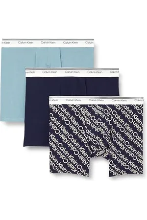 Calvin Klein BOXER Brief 3 PK 000NP2766ABLUE (Faded Denim/Bold Track Logo/SHOREL) L