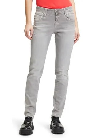 Cartoon Damen Boyfriend-Hose mit Reißverschluss ,34