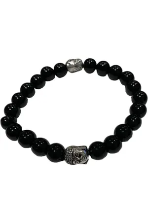 Vie Chakra Buddha Armband, schwarzer Onyx