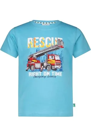 Salt & Pepper BY KIDS PARK Jungen Feuerwehr Print Stickmotiv aus S.Jersey T-Shirt, , 116 cm-122 cm