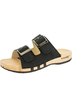 Woody Damen Maxima Clog Pantolette, Nero, 42 EU