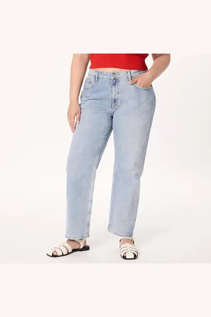 THE DROP Janine Slim Straight Leg Jeans, , 55