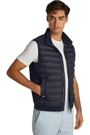 Tommy Hilfiger Herren Weste Mix Media Gesteppt, Blau (Desert Sky), XXL
