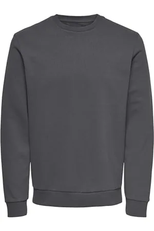 Only & Sons Herren O&S Basic Sweatshirt Regular Fit Pullover Langarm Jumper Sweater Shirt ohne Kapuze ONSCERES, Farben: , Größe:XXL