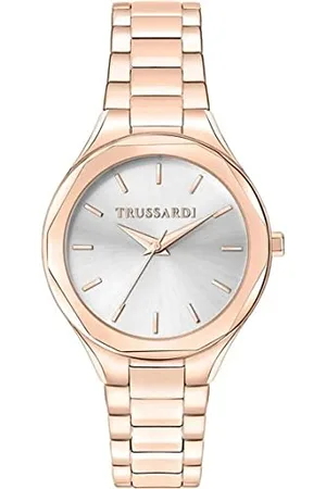 Trussardi Damen Analog Quarz Uhr mit Edelstahl Armband R2453157503