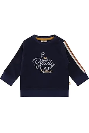 Salt & Pepper Baby Pullover mit Stick und Druck aus Bio Baumwollmix