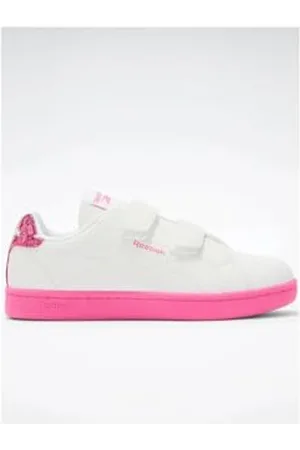 Reebok ROYAL Complete CLN 2.0 Two Strap Sneaker, FTWRWHITE/FTWRWHITE/TRUEPINK, 28 EU