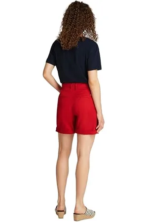 Tommy Hilfiger Damen Chino Shorts Kurz, Mehrfarbig (Medium Red), 38