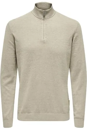 Only & Sons Onsloui Reg 12 Mel Half Zip Knit