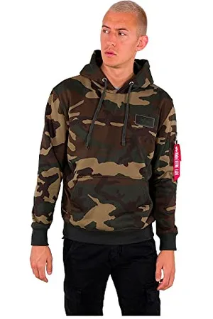 Alpha Industries Herren Back Print Hoody Kapuzensweat Kapuzenpullover, , XXL