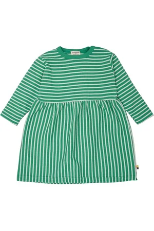 loud + proud Kleid Langarm gestreift aus Biobaumwolle mit Rippe, GOTS Zertifiziert
