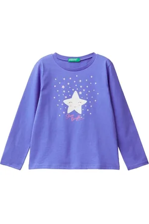 Benetton Mädchen T-Shirt M/L 3096G10H1 Kurzarm Shirt,