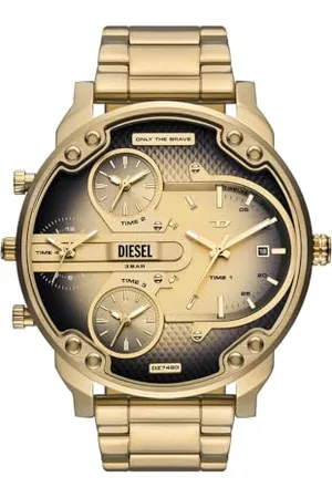 Diesel Herren Analog Quarz Uhr mit Edelstahl Armband DZ7490