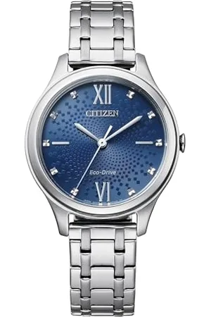 Citizen Damen Analog Eco-Drive Uhr mit Edelstahl Armband EM0500-73L