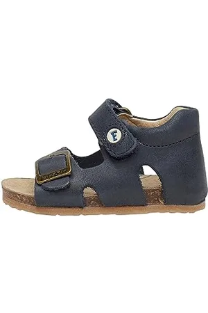 Falcotto BEA-Sandalen aus Leder mit Schnalle und Klettverschluss, Blau ,25 EU
