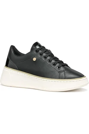 Geox Damen D SUNNETTY A Sneaker, Black, 40 EU