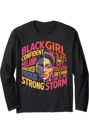Graphic 365 Mädchen, Magie, gebildet, Melanin, selbstbewusst, stark, stolz, sie Langarmshirt