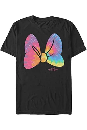 Disney Unisex Mickey & Friends Tie Dye Bow Organic Short Sleeve T-shirt, , S