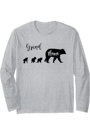 All in the Bear Family Grand Mama Bär mit 3 drei Jungen Oma Geschenk Langarmshirt