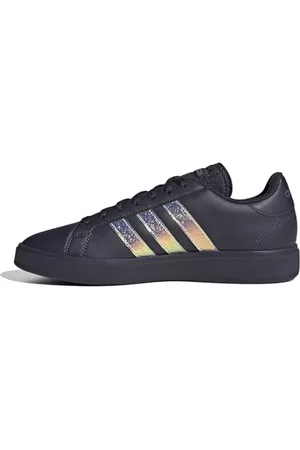adidas Damen Grand Court Base 2.0 Shoes Schuhe, Aurora Black/Aurora Black/Shadow Violet, 37 1/3 EU