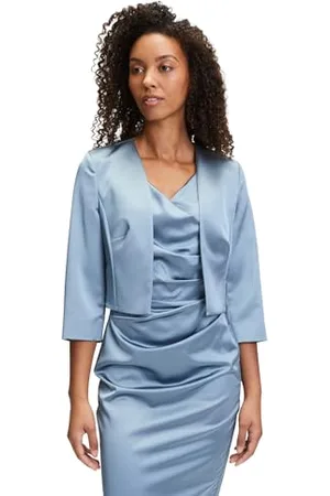 Vera Mont Damen Bolero-Jacke mit Kellerfalten ,34